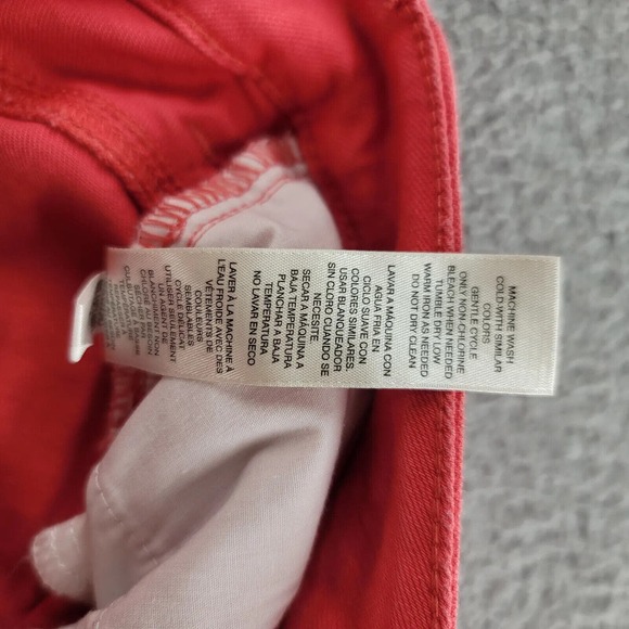 Chicos Jeans Womens 00 US 2 Pink/Red Platinum Crop Casual Pockets Flat Front - Picture 7 of 13